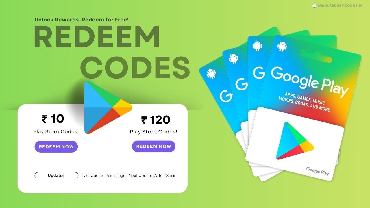 free redeem code unlimited Play Store 10 Rs Redeem Code Free Today