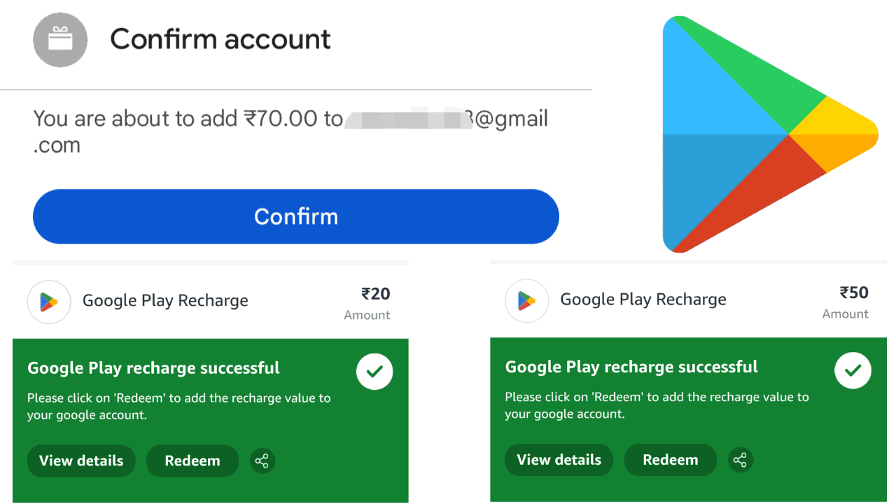 redeem code today 20, 50 Rs Redeem Code Today Proof